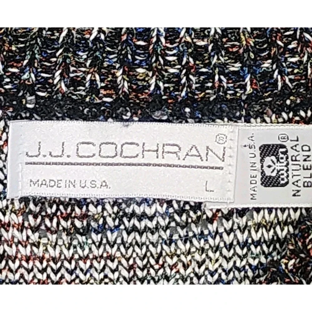 VTG JJ Cochran Mens Sweater Size L USA Made 90s Street‎ Grunge Eclectic Grandpa